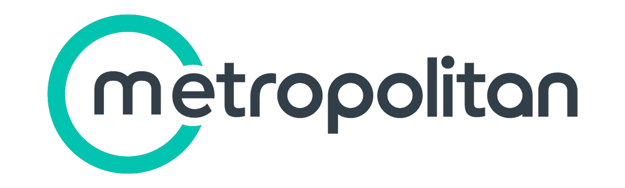 The metropolitan logo, which features a green ring around the word 'Metropolitan'.