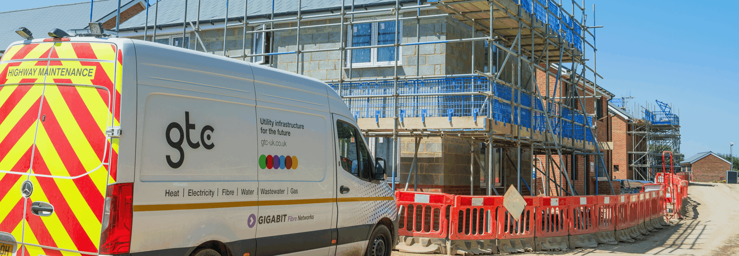 A GTC van delivers multi-utility services to house builders in the north west of England