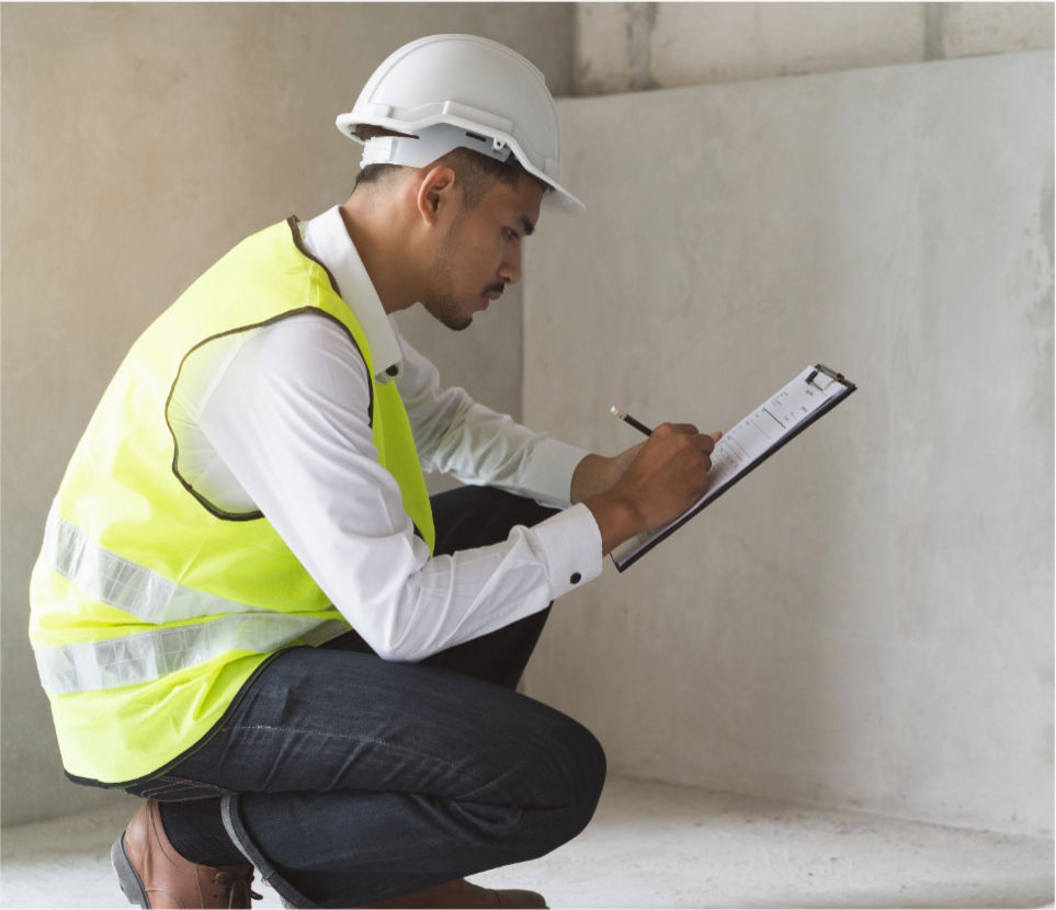 A GTC engineer completes an onsite survey for gas pipe location check